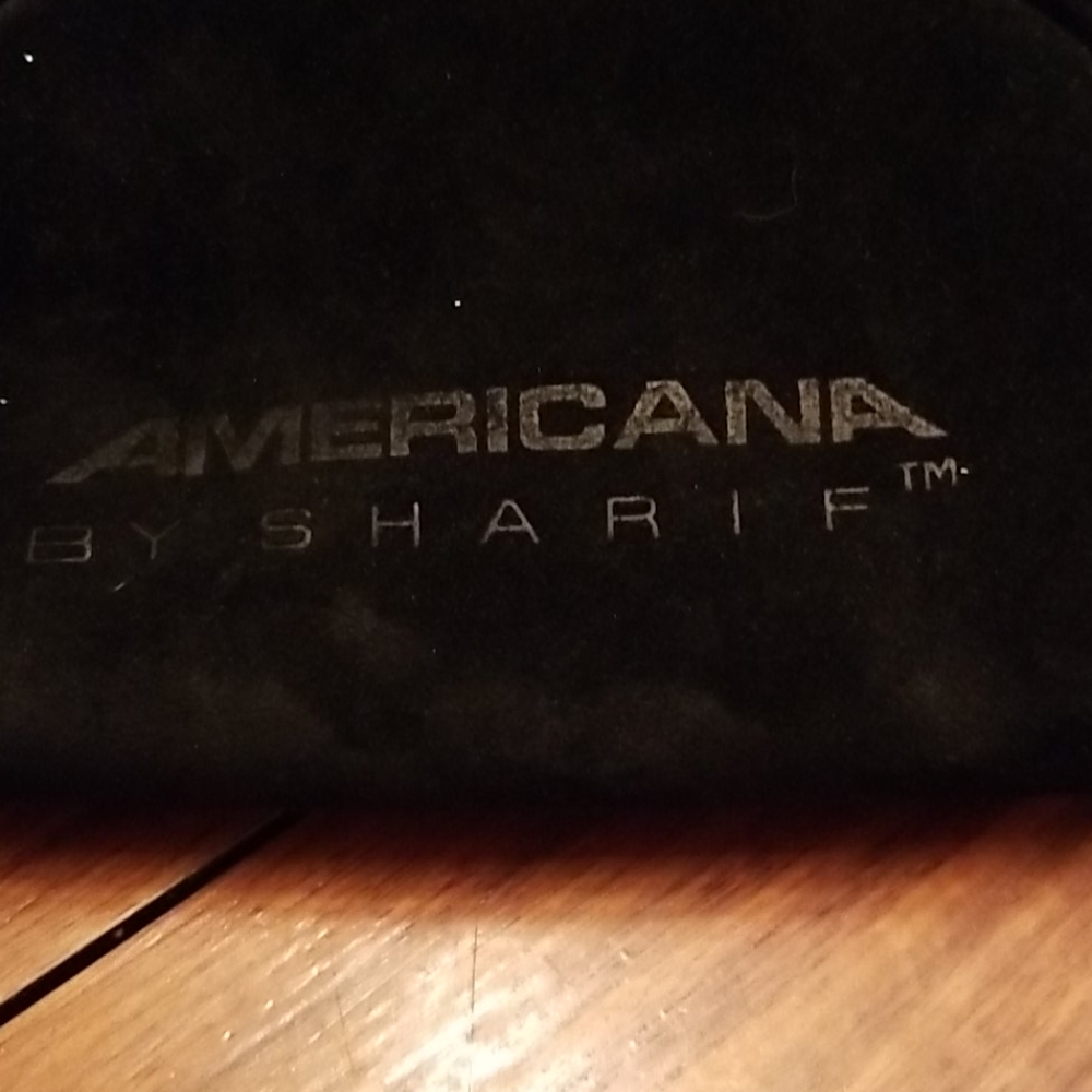 Americana by Sharif vintage blk suede bucket - Picture 2 of 8
